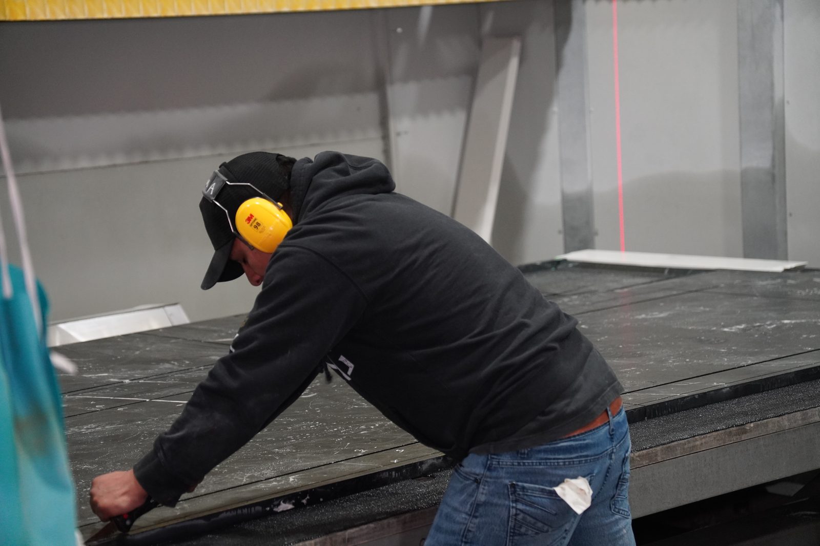 Prime Countertops team fabricating a custom stone countertop in the workshop